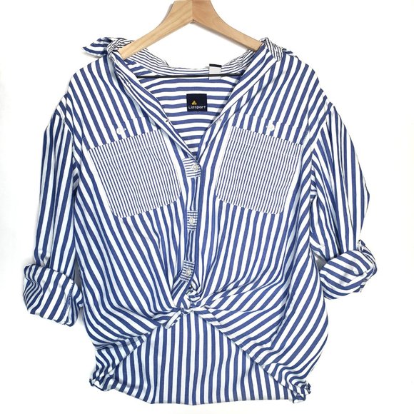 Vintage Tops - Vintage Liz Clairborne Sport Stripe Button Down